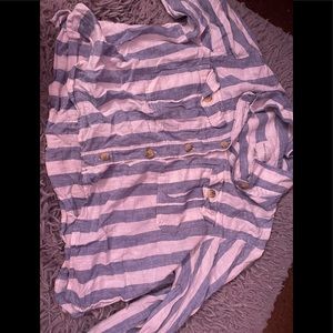 Blue button up shirt